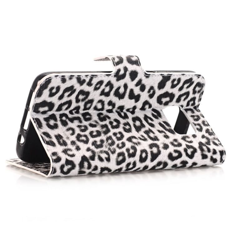 For Galaxy S7 Edge / G935 Leopard Pattern Horizontal Flip Leather Case with Holder & Card Slots & Wallet(White)