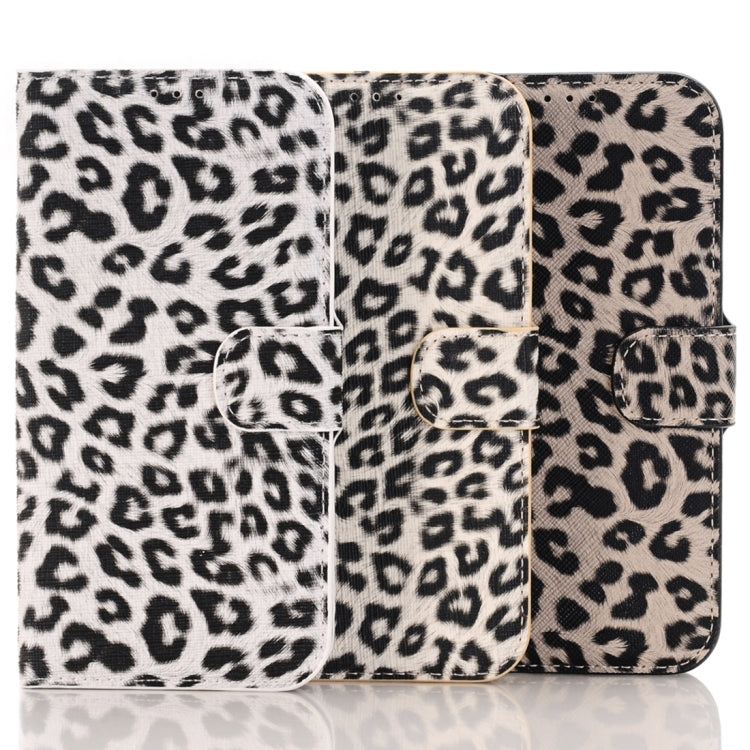 For Galaxy S7 Edge / G935 Leopard Pattern Horizontal Flip Leather Case with Holder & Card Slots & Wallet(White)