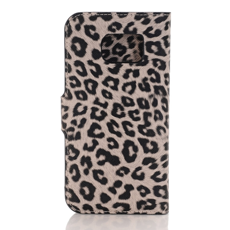For Galaxy S7 / G930 Leopard Pattern Horizontal Flip Leather Case with Holder & Card Slots & Wallet(Brown)