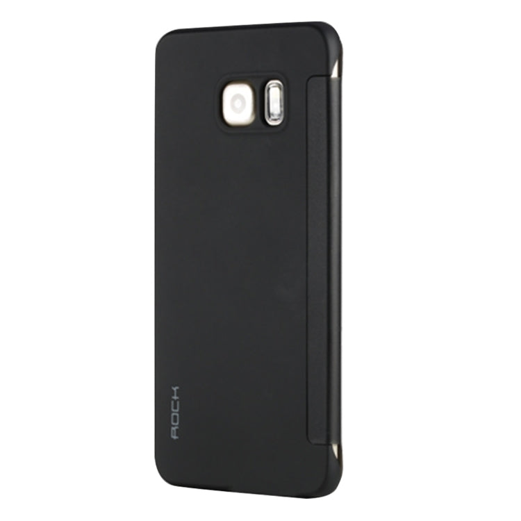 For Galaxy Note 5 / N920 Rock Dr.V Series Business Style Ultrathin Flip Protective Case with Visible Front Cover(Black)