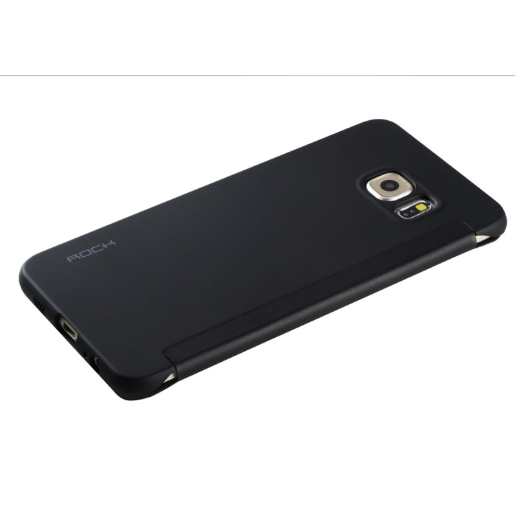 For Galaxy Note 5 / N920 Rock Dr.V Series Business Style Ultrathin Flip Protective Case with Visible Front Cover(Black)