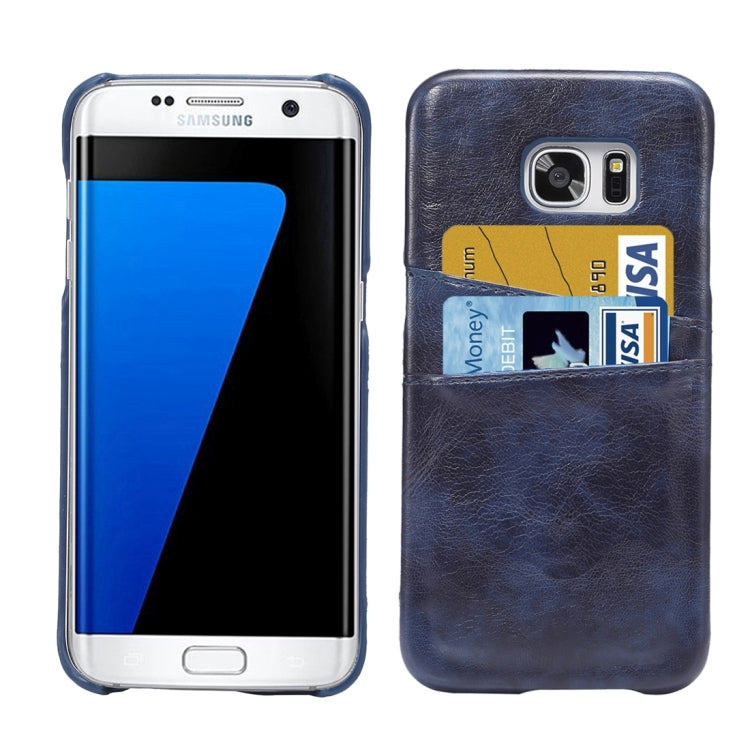 For Galaxy S7 Edge/ G935 Crazy Horse Texture PU Leather Back Cover Case with Card Slots