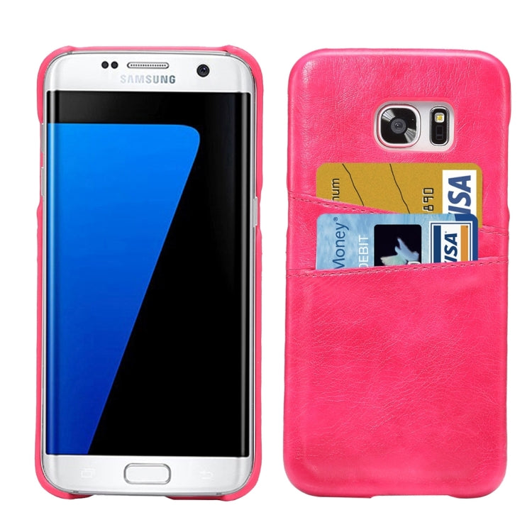 For Galaxy S7 Edge/ G935 Crazy Horse Texture PU Leather Back Cover Case with Card Slots