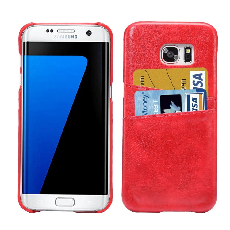 For Galaxy S7 Edge/ G935 Crazy Horse Texture PU Leather Back Cover Case with Card Slots