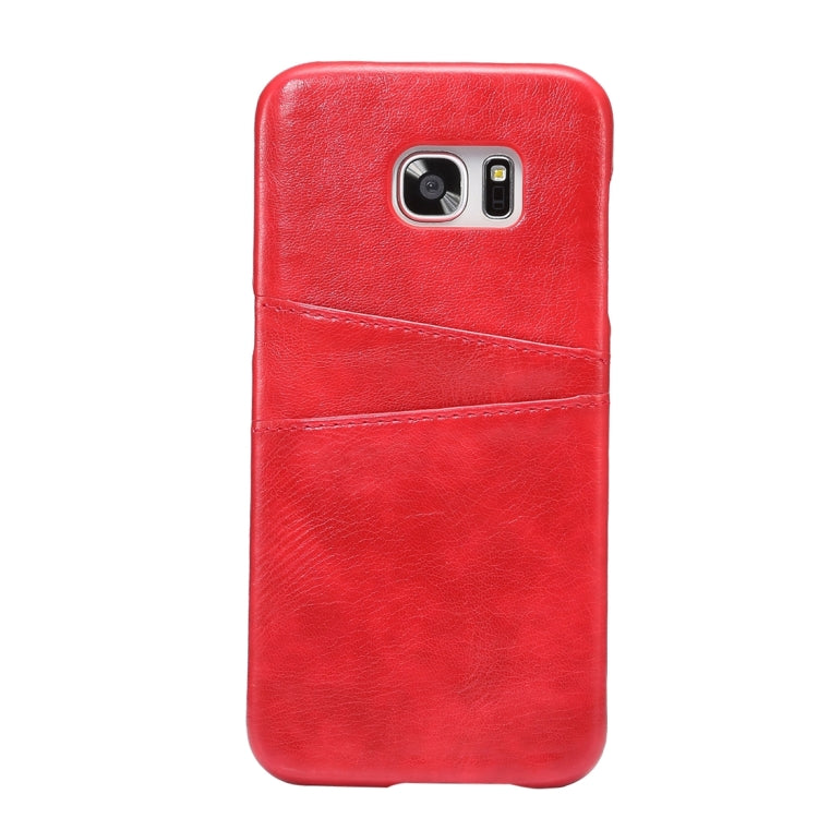 For Galaxy S7 Edge/ G935 Crazy Horse Texture PU Leather Back Cover Case with Card Slots