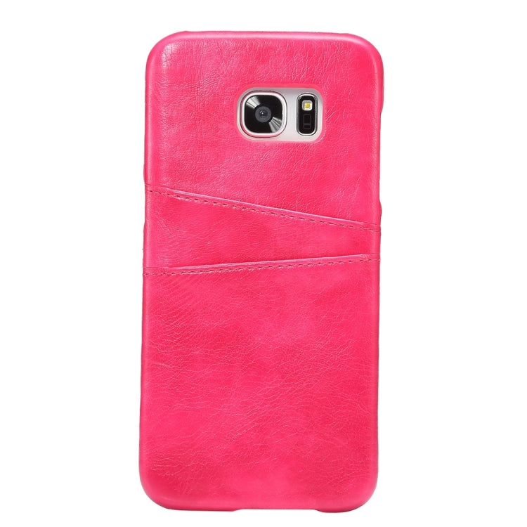 For Galaxy S7 / G930 Crazy Horse Texture PU Leather Back Cover Case with Card Slots