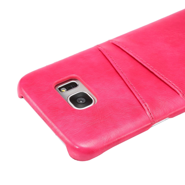 For Galaxy S7 / G930 Crazy Horse Texture PU Leather Back Cover Case with Card Slots