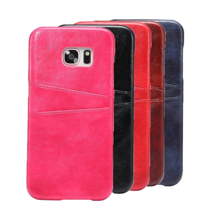 For Galaxy S7 / G930 Crazy Horse Texture PU Leather Back Cover Case with Card Slots