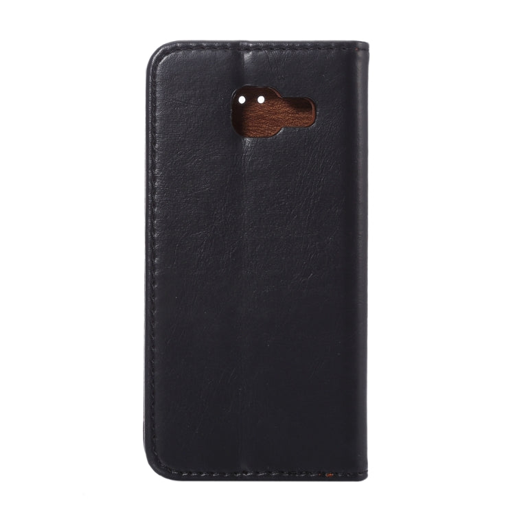 For Galaxy A3 (2016) / A3100 Crazy Horse Texture Magnetic Leather Case with Card Slot & Holder