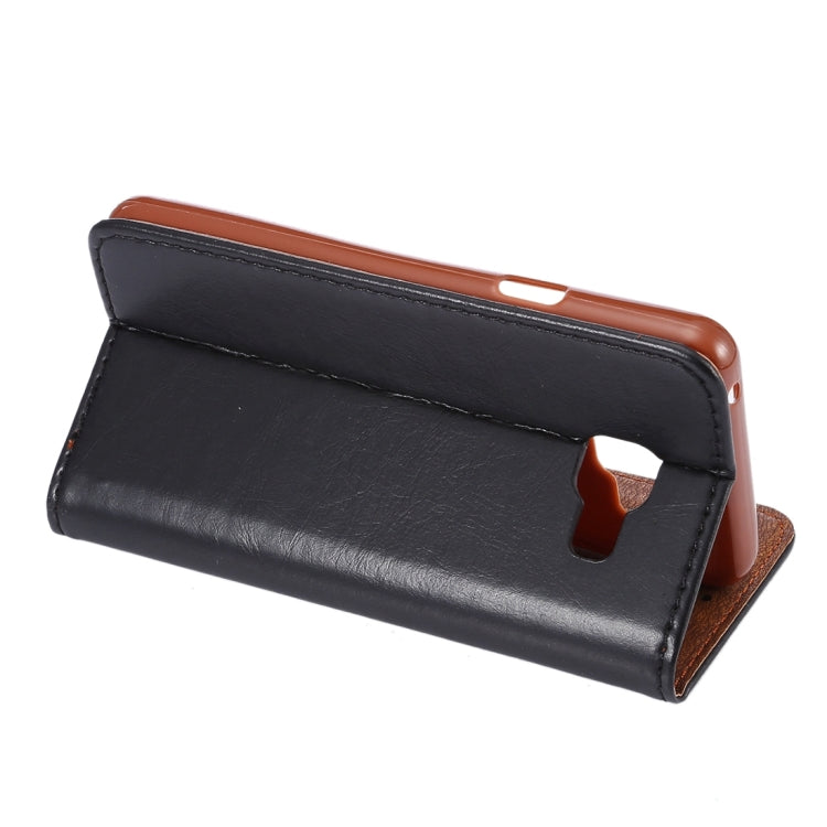 For Galaxy A3 (2016) / A3100 Crazy Horse Texture Magnetic Leather Case with Card Slot & Holder
