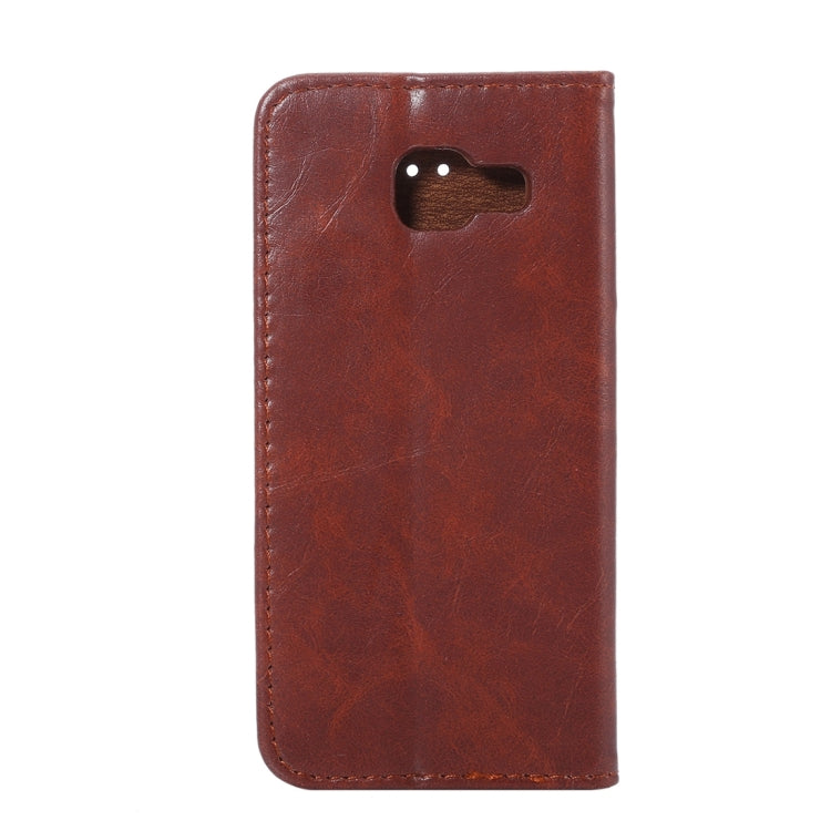 For Galaxy A3 (2016) / A3100 Crazy Horse Texture Magnetic Leather Case with Card Slot & Holder