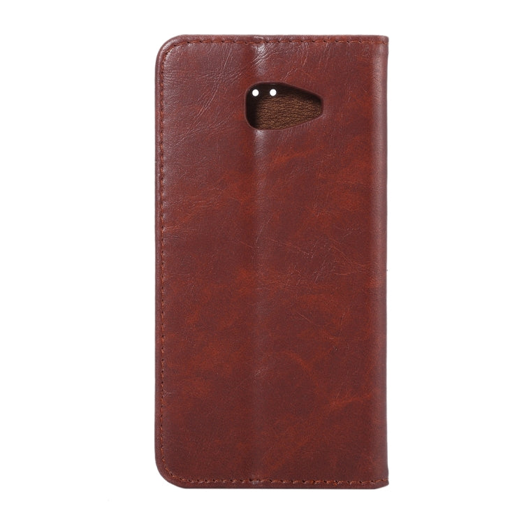 For Galaxy A7 (2016) / A7100 Crazy Horse Texture Magnetic Leather Case with Card Slot & Holder