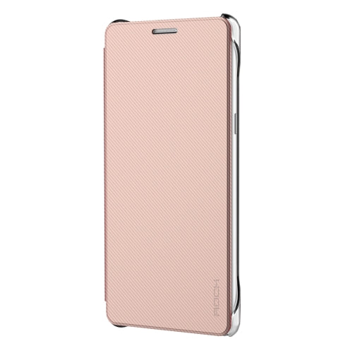 Rock Venna Series for Galaxy Note 7 / N930 Concise Style Horizontal Flip Leather Case(Rose Gold)
