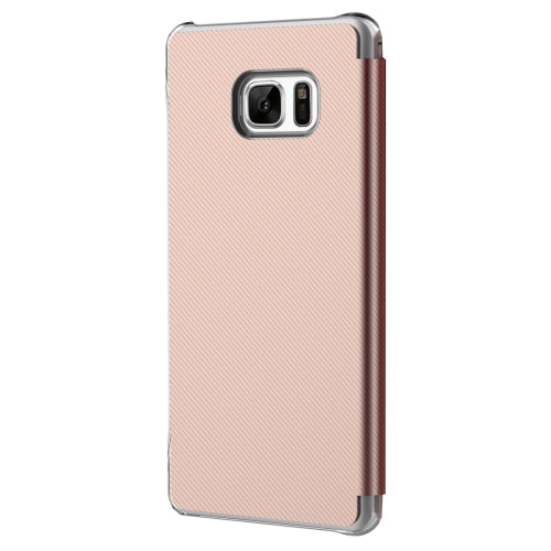 Rock Venna Series for Galaxy Note 7 / N930 Concise Style Horizontal Flip Leather Case(Rose Gold)