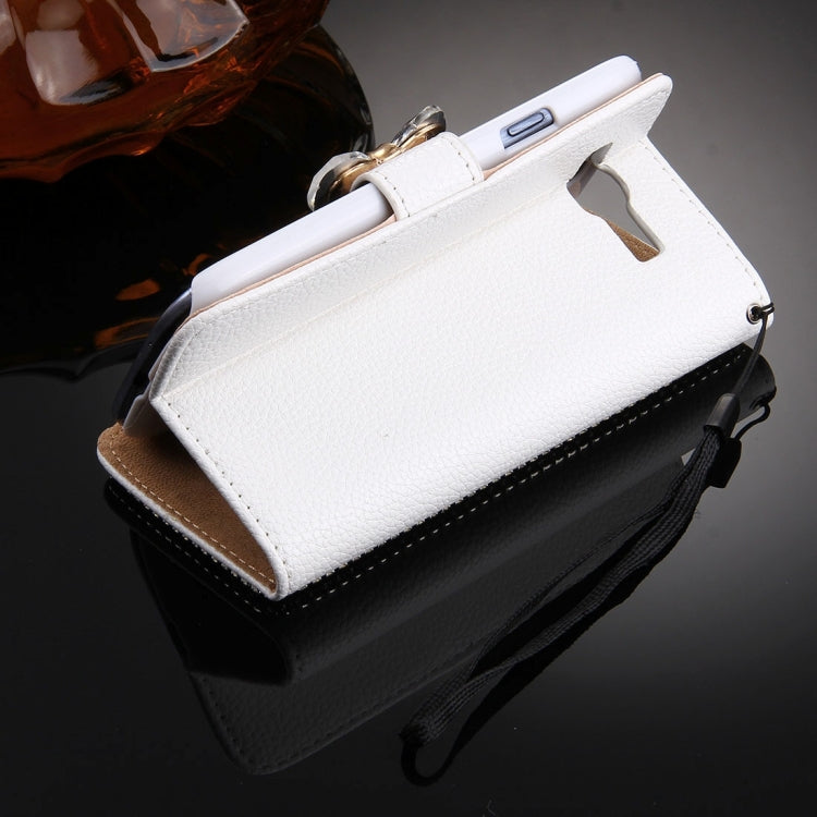 For Galaxy SIII / S3 Diamond Encrusted Bowknot Pattern Horizontal Flip Leather Case with Magnetic Buckle & Card Slots & Holder & Lanyard