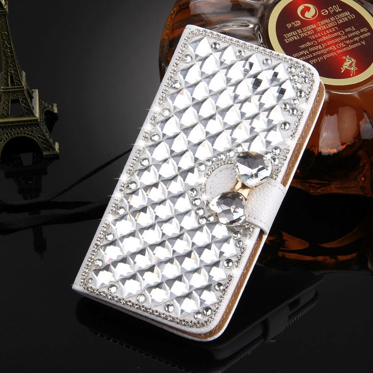 For Galaxy SIII / S3 Diamond Encrusted Bowknot Pattern Horizontal Flip Leather Case with Magnetic Buckle & Card Slots & Holder & Lanyard
