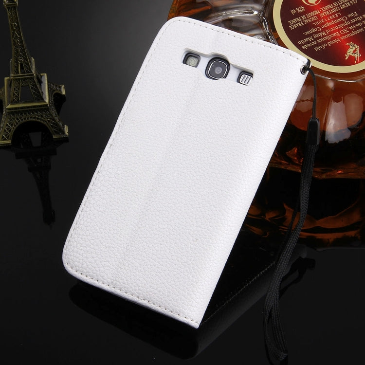 For Galaxy SIII / S3 Diamond Encrusted Bowknot Pattern Horizontal Flip Leather Case with Magnetic Buckle & Card Slots & Holder & Lanyard