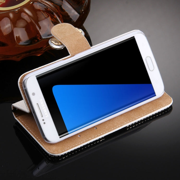 For Galaxy S7 / G930 Diamond Encrusted Bowknot Pattern Horizontal Flip Leather Case with Magnetic Buckle & Card Slots & Holder & Lanyard