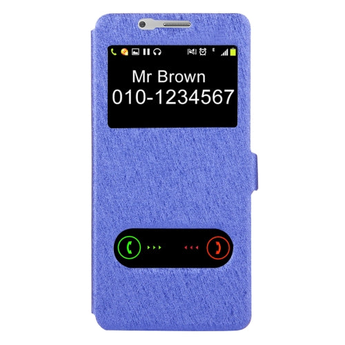 For Galaxy Note 7 / N930 Silk Texture Horizontal Flip Solid Color Leather Case with Call Display ID & Holder