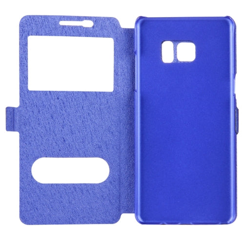 For Galaxy Note 7 / N930 Silk Texture Horizontal Flip Solid Color Leather Case with Call Display ID & Holder