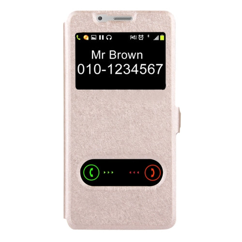 For Galaxy Note 7 / N930 Silk Texture Horizontal Flip Solid Color Leather Case with Call Display ID & Holder