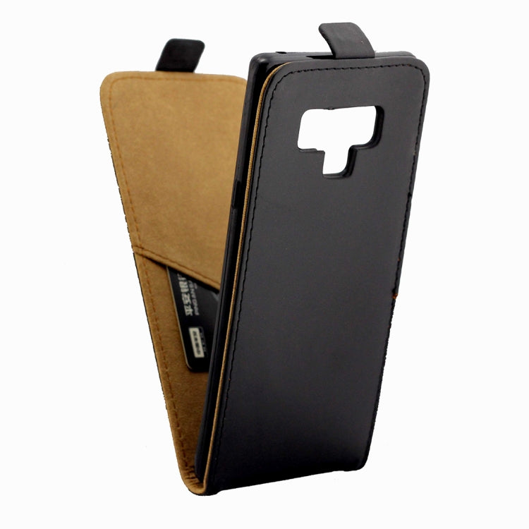 Business Style Vertical Flip TPU Leather Case for Galaxy Note9, with Card Slot(Black)