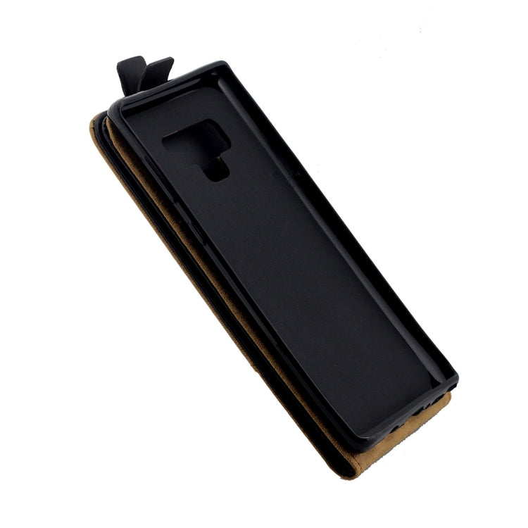 Business Style Vertical Flip TPU Leather Case for Galaxy Note9, with Card Slot(Black)