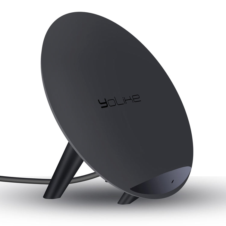 YoLike K10 Universal 10W Fast Qi Standard Wireless Charger, For iPhone X / iPhone 8 & 8 Plus, Samsung, HTC, Sony, Nokia, LG and other Smartphones(Black)