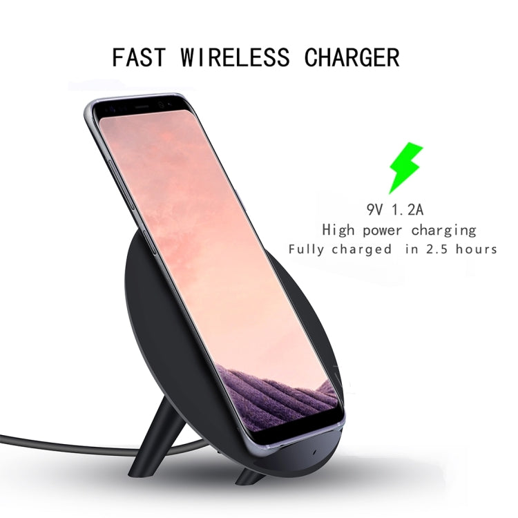 YoLike K10 Universal 10W Fast Qi Standard Wireless Charger, For iPhone X / iPhone 8 & 8 Plus, Samsung, HTC, Sony, Nokia, LG and other Smartphones(Black)