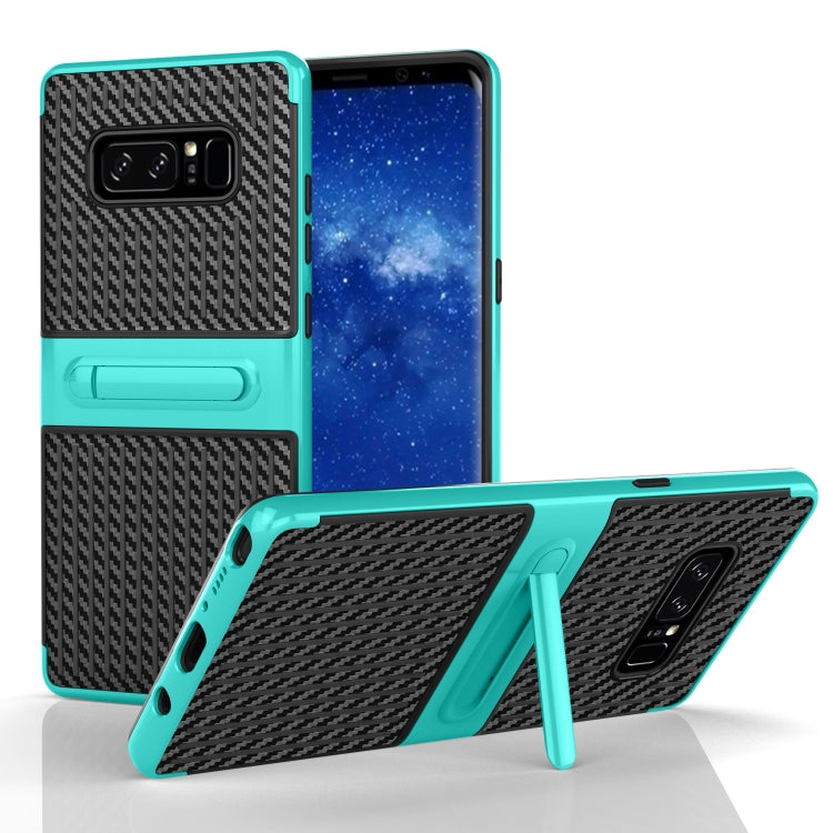 For Galaxy Note 8 PC Texture Protective Cover Back Case with Built-in Holder