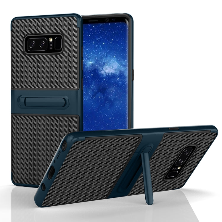 For Galaxy Note 8 PC Texture Protective Cover Back Case with Built-in Holder