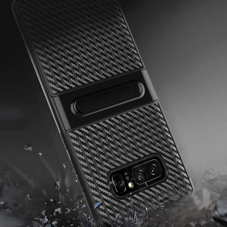 For Galaxy Note 8 PC Texture Protective Cover Back Case with Built-in Holder