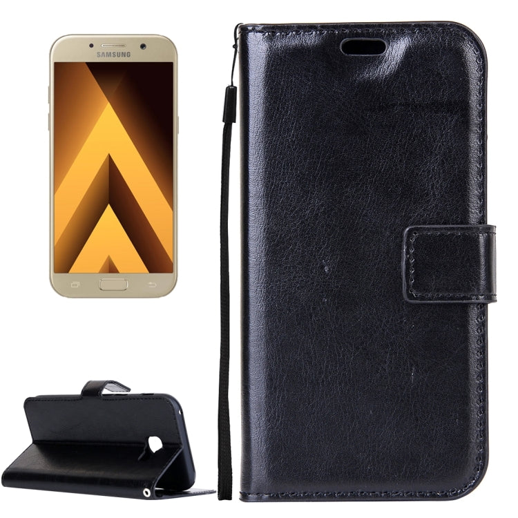 For Galaxy A3 (2017) / A320 Crazy Horse Texture Horizontal Flip PU Leather Case with Holder & Card Slots & Wallet & Photo Frame & Lanyard & Magnetic Buckle