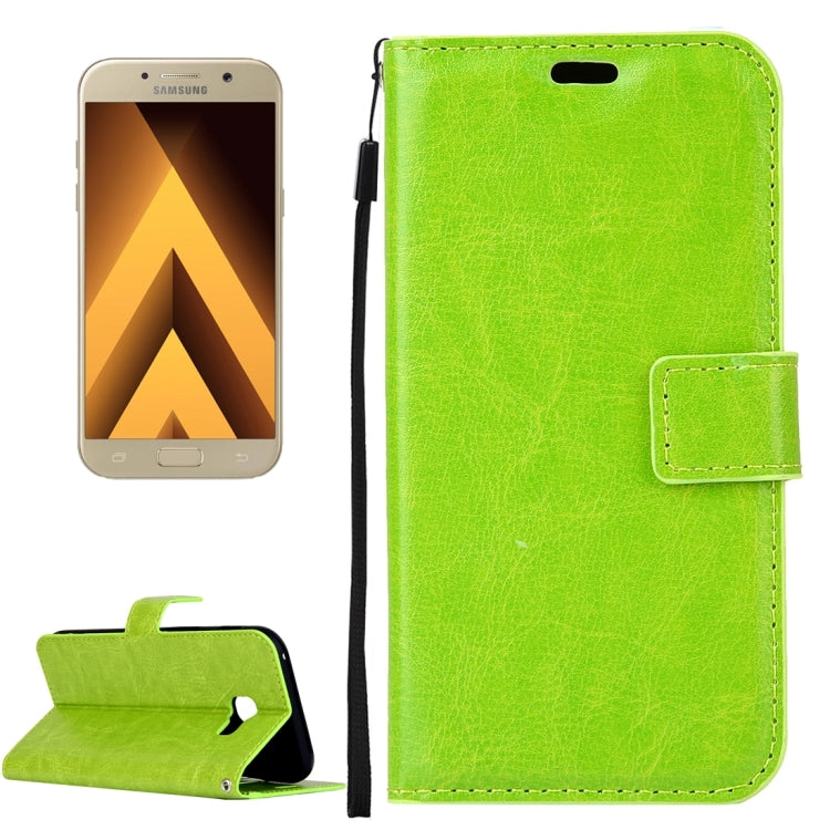 For Galaxy A3 (2017) / A320 Crazy Horse Texture Horizontal Flip PU Leather Case with Holder & Card Slots & Wallet & Photo Frame & Lanyard & Magnetic Buckle