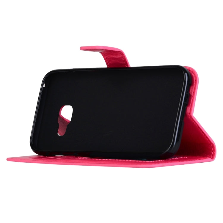 For Galaxy A3 (2017) / A320 Crazy Horse Texture Horizontal Flip PU Leather Case with Holder & Card Slots & Wallet & Photo Frame & Lanyard & Magnetic Buckle