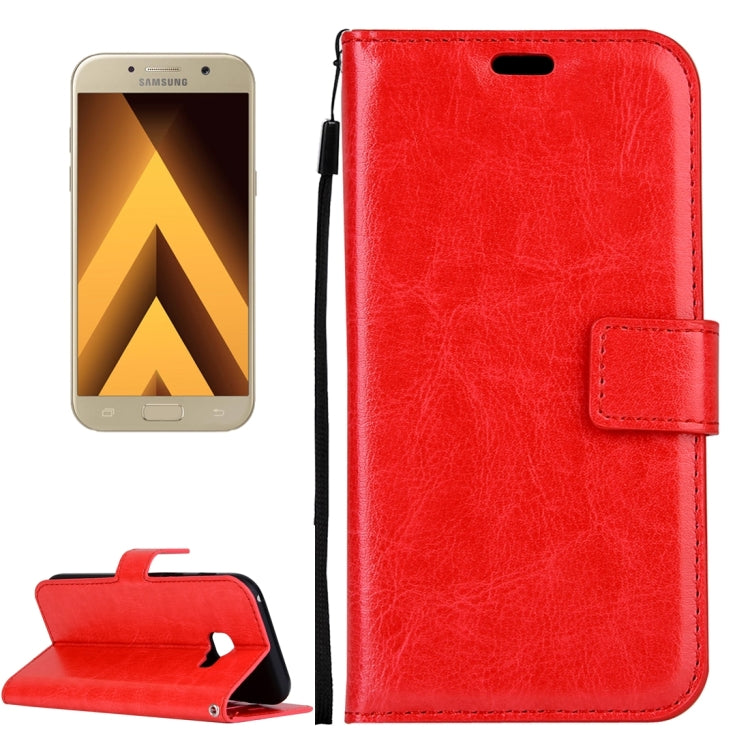 For Galaxy A3 (2017) / A320 Crazy Horse Texture Horizontal Flip PU Leather Case with Holder & Card Slots & Wallet & Photo Frame & Lanyard & Magnetic Buckle