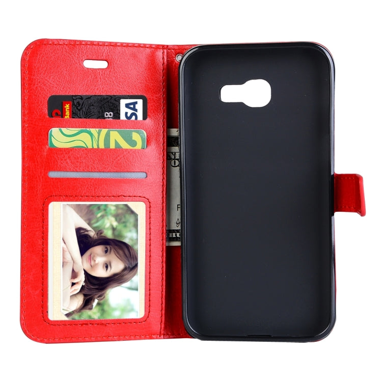For Galaxy A3 (2017) / A320 Crazy Horse Texture Horizontal Flip PU Leather Case with Holder & Card Slots & Wallet & Photo Frame & Lanyard & Magnetic Buckle