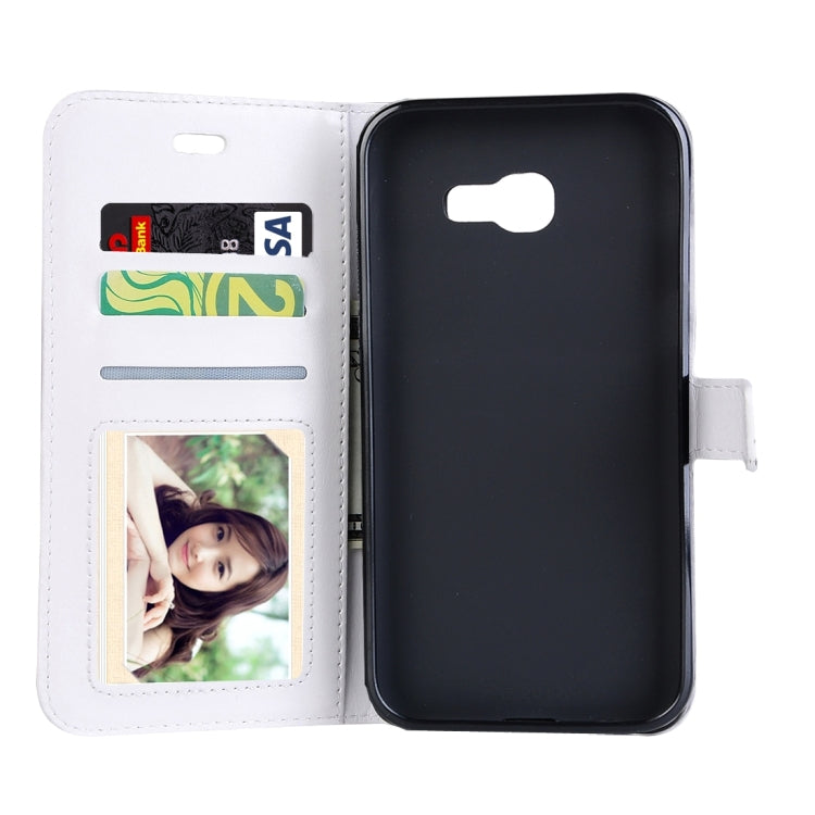 For Galaxy A3 (2017) / A320 Crazy Horse Texture Horizontal Flip PU Leather Case with Holder & Card Slots & Wallet & Photo Frame & Lanyard & Magnetic Buckle