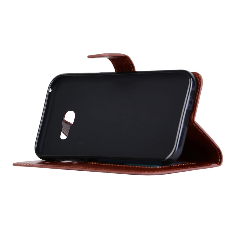 For Galaxy A3 (2017) / A320 Crazy Horse Texture Horizontal Flip PU Leather Case with Holder & Card Slots & Wallet & Photo Frame & Lanyard & Magnetic Buckle
