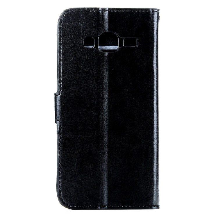 For Galaxy J3 (2017) / J327 Crazy Horse Texture Horizontal Flip PU Leather Case with Holder & Card Slots & Wallet & Photo Frame & Lanyard & Magnetic Buckle