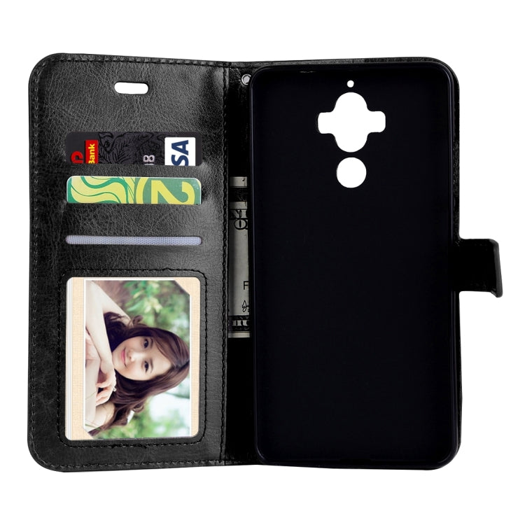For Galaxy J3 (2017) / J327 Crazy Horse Texture Horizontal Flip PU Leather Case with Holder & Card Slots & Wallet & Photo Frame & Lanyard & Magnetic Buckle