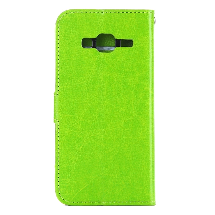 For Galaxy J3 (2017) / J327 Crazy Horse Texture Horizontal Flip PU Leather Case with Holder & Card Slots & Wallet & Photo Frame & Lanyard & Magnetic Buckle