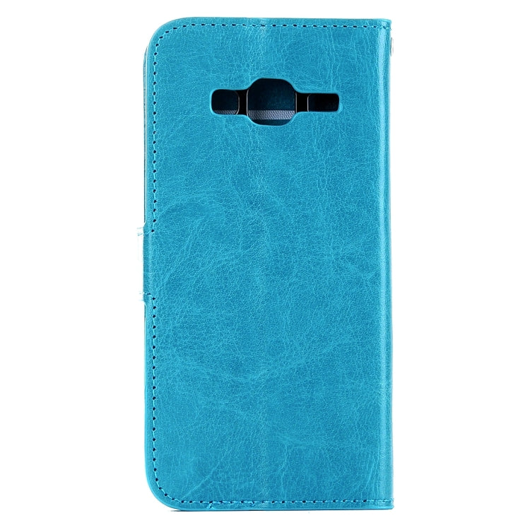 For Galaxy J3 (2017) / J327 Crazy Horse Texture Horizontal Flip PU Leather Case with Holder & Card Slots & Wallet & Photo Frame & Lanyard & Magnetic Buckle