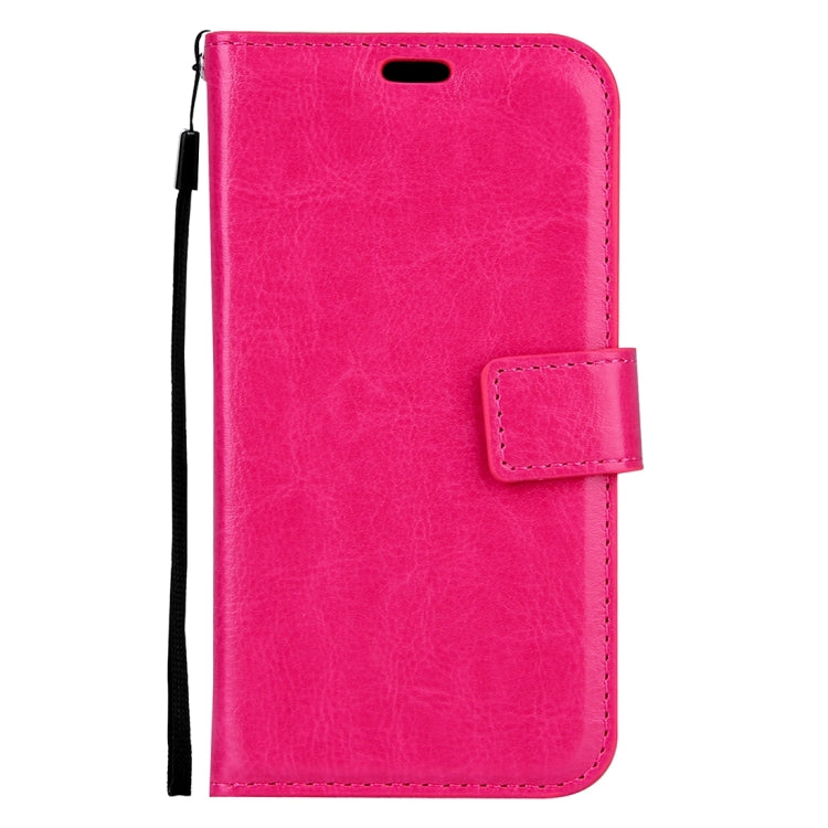 For Galaxy J3 (2017) / J327 Crazy Horse Texture Horizontal Flip PU Leather Case with Holder & Card Slots & Wallet & Photo Frame & Lanyard & Magnetic Buckle