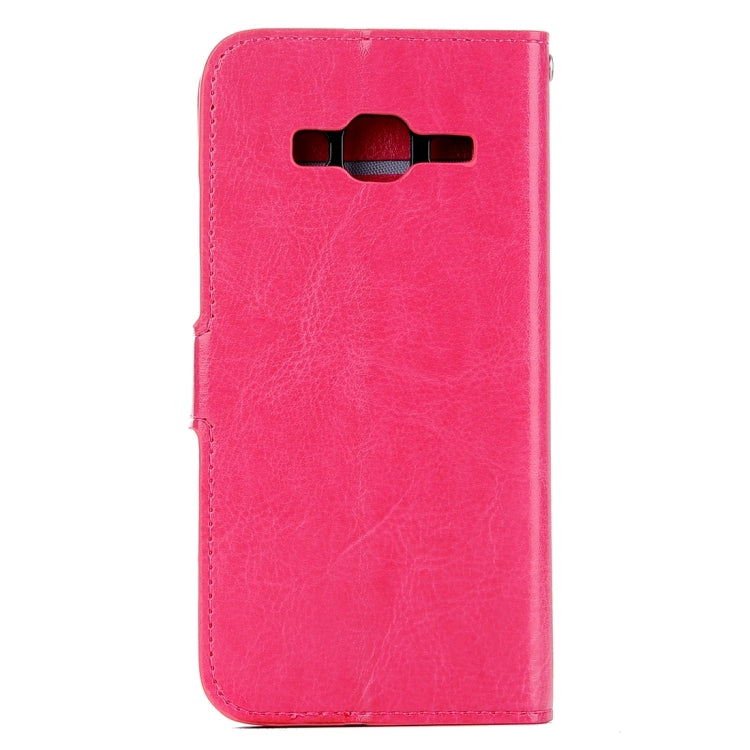 For Galaxy J3 (2017) / J327 Crazy Horse Texture Horizontal Flip PU Leather Case with Holder & Card Slots & Wallet & Photo Frame & Lanyard & Magnetic Buckle