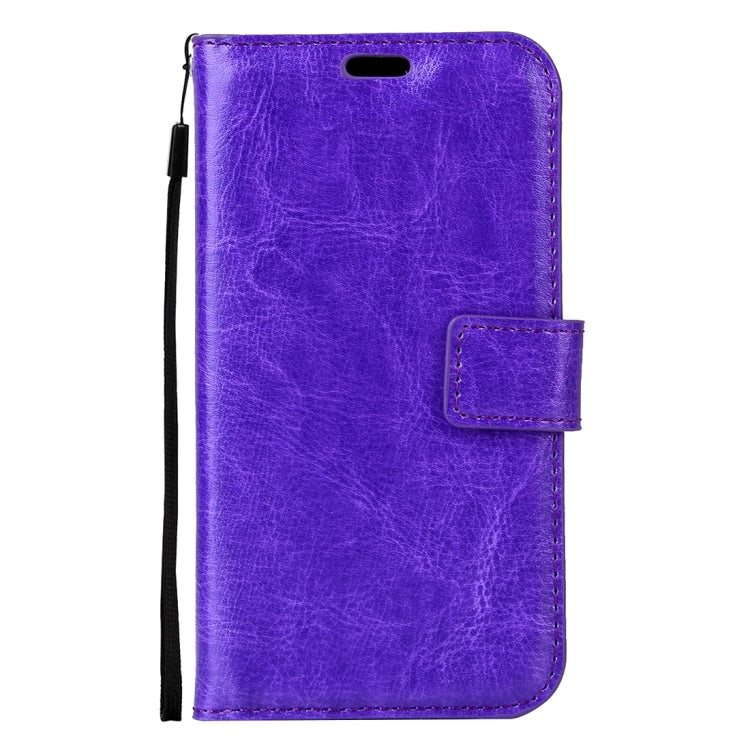 For Galaxy J3 (2017) / J327 Crazy Horse Texture Horizontal Flip PU Leather Case with Holder & Card Slots & Wallet & Photo Frame & Lanyard & Magnetic Buckle