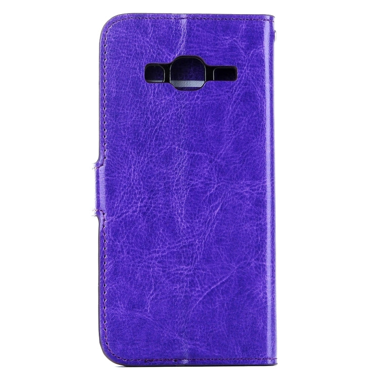 For Galaxy J3 (2017) / J327 Crazy Horse Texture Horizontal Flip PU Leather Case with Holder & Card Slots & Wallet & Photo Frame & Lanyard & Magnetic Buckle