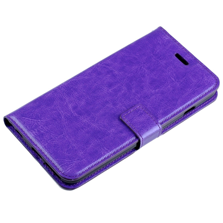 For Galaxy J3 (2017) / J327 Crazy Horse Texture Horizontal Flip PU Leather Case with Holder & Card Slots & Wallet & Photo Frame & Lanyard & Magnetic Buckle