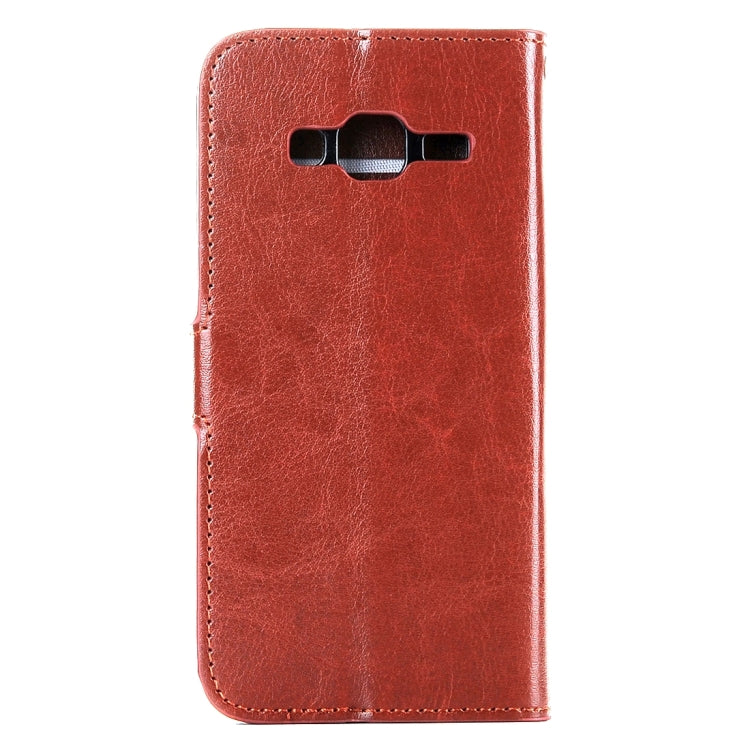 For Galaxy J3 (2017) / J327 Crazy Horse Texture Horizontal Flip PU Leather Case with Holder & Card Slots & Wallet & Photo Frame & Lanyard & Magnetic Buckle