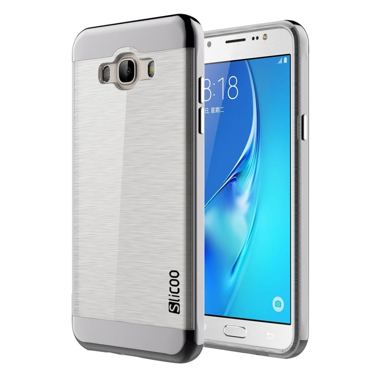 SLiCOO for Galaxy J7 (2016) / J710 Concise Fashion Separable Brushed Texture TPU + Electroplating PC Combination Case